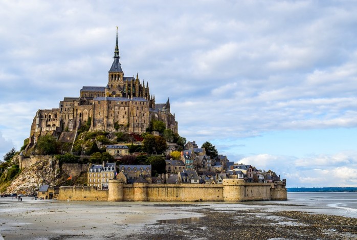 Lente aan de Mont Saint-Michel