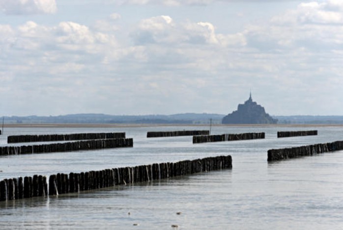 Lente aan de Mont Saint-Michel